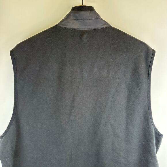 Perry Ellis Black Puffer Knit Fully Lined Stand Up Collar Vest Mens Size XL - Picture 8 of 13